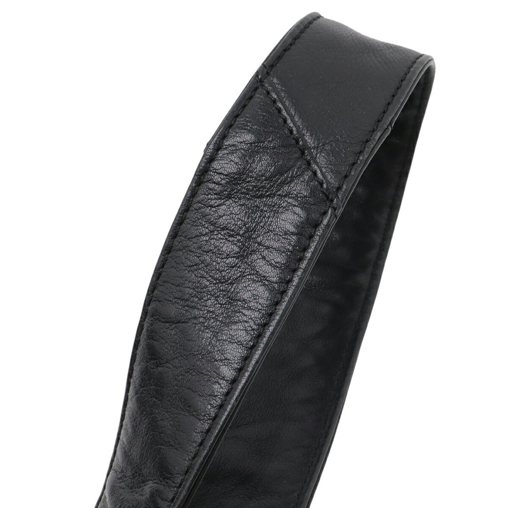 CHANEL Black Leather Logo Shoulder Bag - Picture 5 of 9